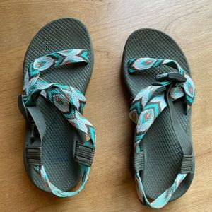Chaco sandals, size 7, worn one trip, green/teal